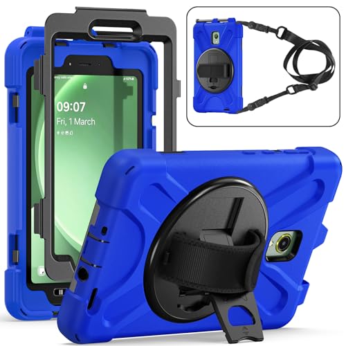 Rantice Samsung Galaxy Tab Active5/Active 3 8.0 Case, with 360 Stand, Handle Hand Strap & Shoulder Strap for Galaxy Tab Active5 8' 2024 X300/X307, Active3 8' 2020 T570/T575/T577 (Blue)