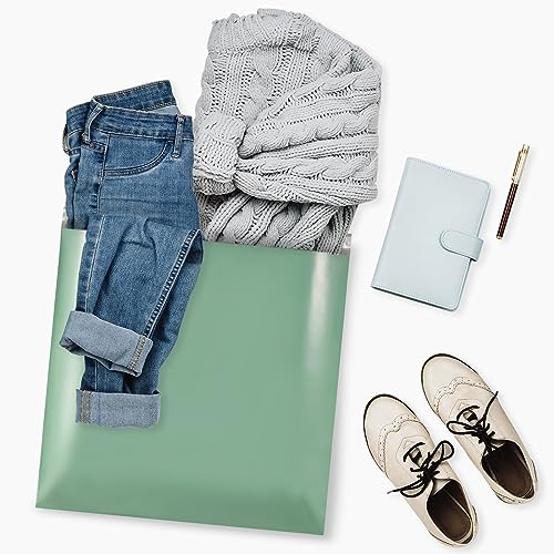 Image of Metronic Large Poly Mailers 24x24 100 PCS, Strong Adhensive Shipping Bags for Clothing, Waterproof Shipping Envelopes for Small Business, Tear-resistant Mailers Poly Bags in Grayed Jade Green