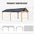 Domi 12'x20' Hardtop Gazebo,Outdoor Permanent Gazebo with Galvanized Steel Gable Roof and Wood Grain Aluminum Frame, Metal Pavilion Gazebo for Patio, Backyard, Deck and Lawns