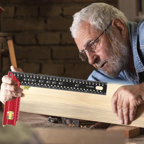 Règle de précision en d'aluminium pour le traçage de structures en bois