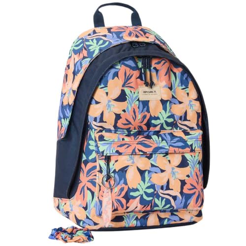 Rip Curl Sac à dos fille Double Dome 24L - Polyester recyclé - Sac scolaire 2 cpts CM1 CM2-41 x 30 x 20 cm - Imprimé tropical marine