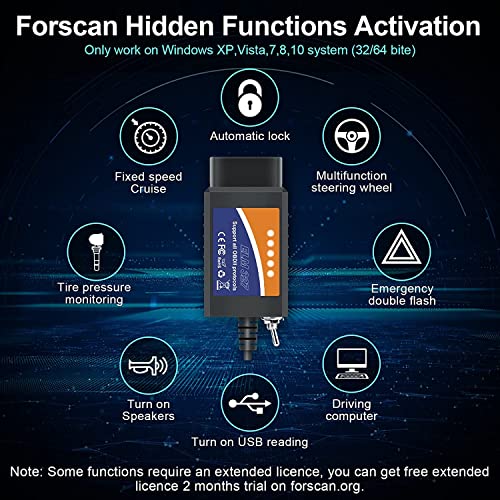 PremiumCord Kabel Diagnostyczny ELM327 USB OBD-II, USB 2.0, Wskaźniki LED, Napięcie Robocze 12V, Uniwersalna Autodiagnostyka, Długość 1,5m