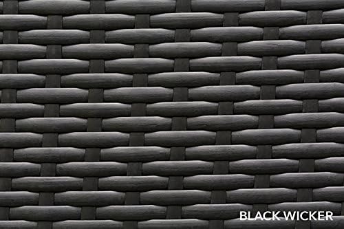 Miniatura 7 de Ohana Depot Muebles de mimbre para patio al aire libre, juego de 9 piezas seccionales con mesa para fogata de gas de 50,000 BTU, sin montaje con