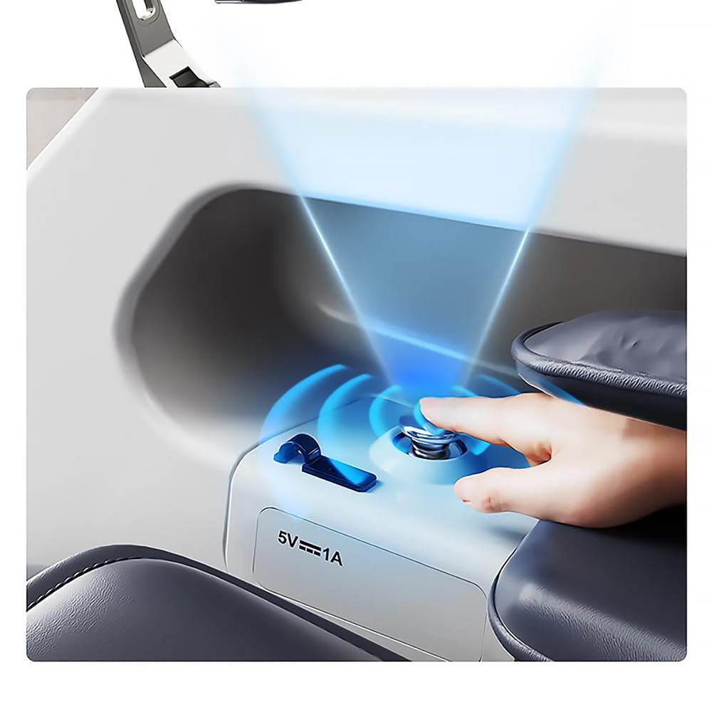 Generisch Poltrona massaggiante 4D per tutto il corpo, con funzione riscaldante, massaggio profondo, adatta per tutto il corpo, binari Bluetooth SL【G6】 (bianco)