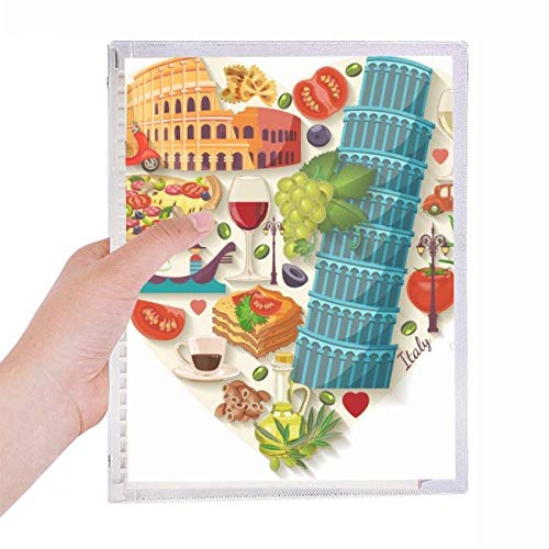 Carnet de théâtre romain haut de gamme rechargeable à spirale fabriqué en italie
