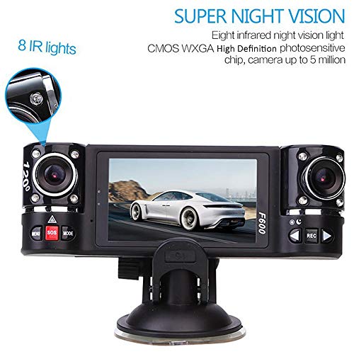 Polarlander 2.7" High Definition Dual Lens Car Dvr Car Camera Dual Cam Night Vision Vehicle Black Box Driving Camcorder Video Recorder For Parking #TOP1