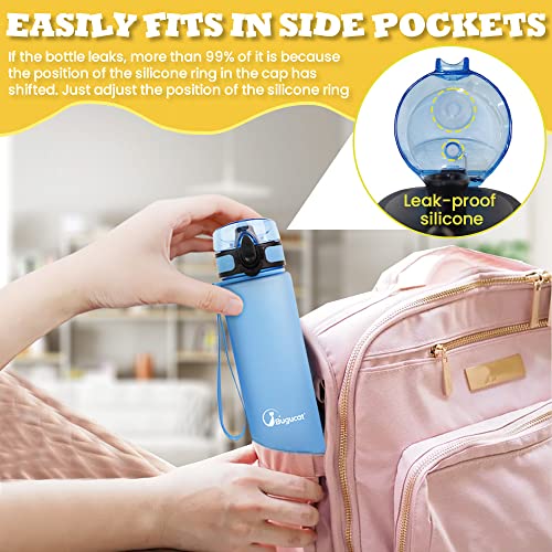 Bugucat 17 Oz Water Bottle, Sports Water Bottle Drinks Bottle Leak Proof, Sport Jug Reusable, Water Storage Container Perfect For Outdoor Cycling, 1 Click Open, Tritan(Green) #TOP4