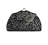Sacs de soirée rétro à paillettes et perles pour femmes, sacs à main de luxe de créateur, pochettes, sacs à bandoulière, paon cheongsam