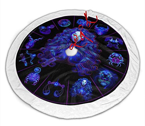 Jungfrau Neon Horoskop Kreis Weihnachtsbaum Rock Klassische Weihnachtsschmuck 30 36 48 Inc, Weihnachtsbaum Rock Gold Rot für