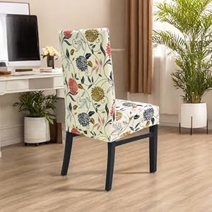 Stretchy Parson Chair Slipcovers for Dining Room Chair seat Covers Chair Protectors for Party Pet Protection Universal Fit Soft Polyester (Set of 4, Orange Flowers) Stretchy Parson Chair Slipcovers for Dining Room Chair seat Covers Chair Protectors for Party Pet Protection Universal Fit Soft Polyester Set of 4 Orange Flowers