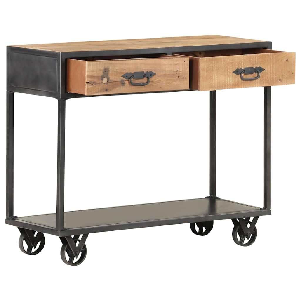 Table console en bois massif recyclé 90 x 35 x 74 cm