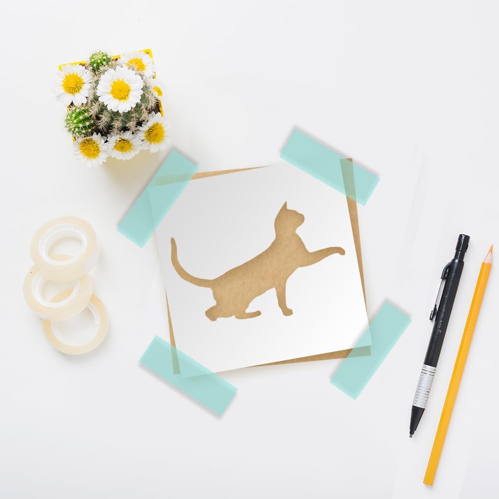 Laser Unfinished Cut Out Wood Cat Wood Shape Craft Supply Laser Unfinished Cut Cat Cut Out 1/4 Inch Thickness, Size 5 Ornament for DIY Craft Projects