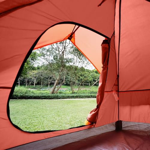 Image of unp 6 Person 4 Season Dome Tent, Easy to Set Up for Camping & Hiking, Lightweight & Portable, Green
