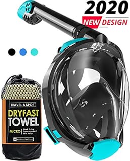 cozia design Full Face Snorkel Mask - 180° Panoramic View Scuba Mask, Safe