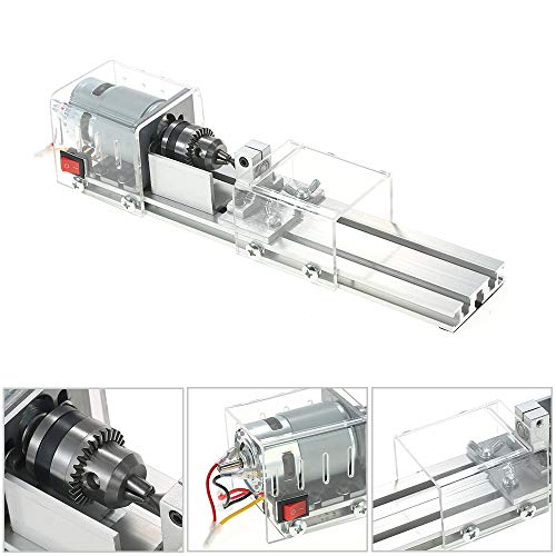 OPHIR DIY 100W 24V Mini Wood Lathe Milling Machine Tool Grinding Polishing Beads Wood Working