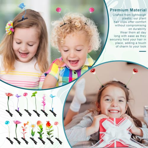 Clips de brotes para el cabello con lindos diseños de plantas mixtas 3