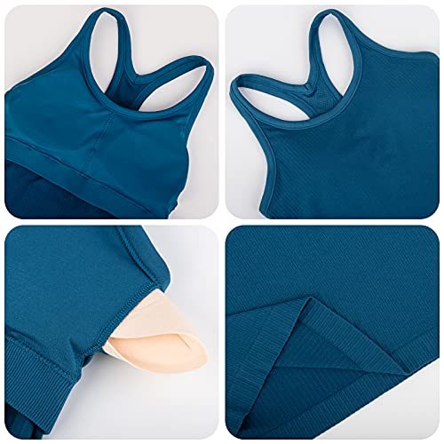 Image of sphinx cat Yoga Racerback Tank Top for Women with Built in Bra,Women's Padded Sports Bra Fitness Workout Running Shirts