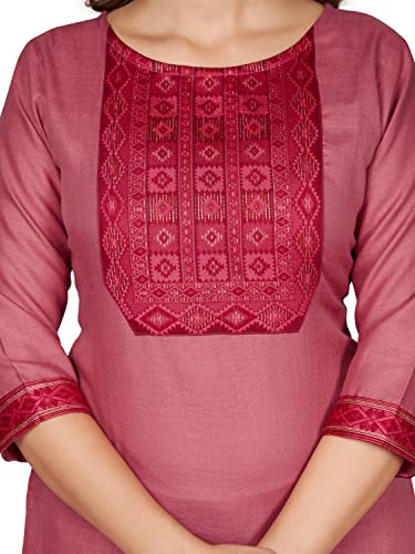 Image of Vbuyz Women's Cotton Blend Solid Straight Stitched Kurta Palazzo with Dupatta