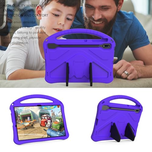 Coque Samsung Galaxy Tab S9 FE Plus en EVA violet pour enfant - 3