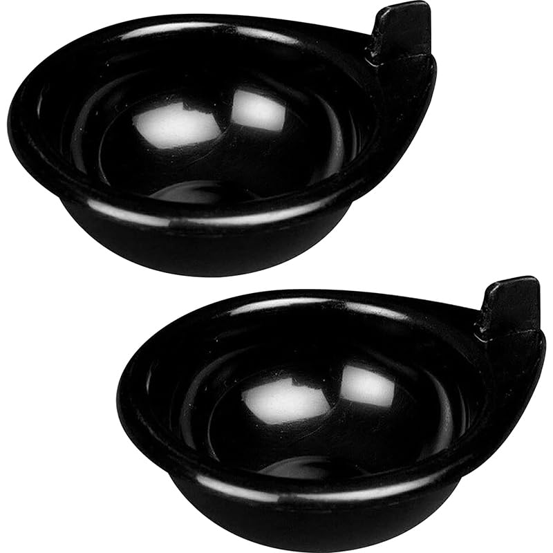 Replacement Egg Poacher Cups, Black Plastic, 2 Cup Set - Image 1