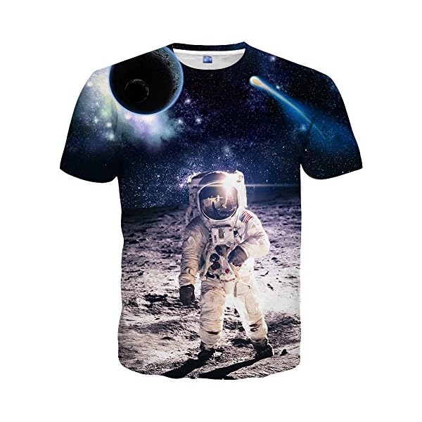 Neemanndy Unisex 3D Colorful Print Graphic Tee Shirts for Men Women and Teens