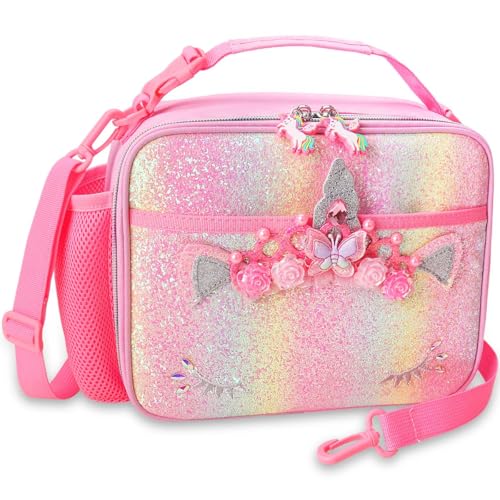 RHCPFOVR Lancheira infantil de unicórnio – Lancheira isolada para meninos e meninas, lancheira laváv