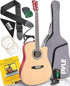 Pyle PGA480NT Akustikgitarren-Set Anfänger