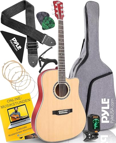 Pyle PGA480NT Akustikgitarren-Set Anfänger