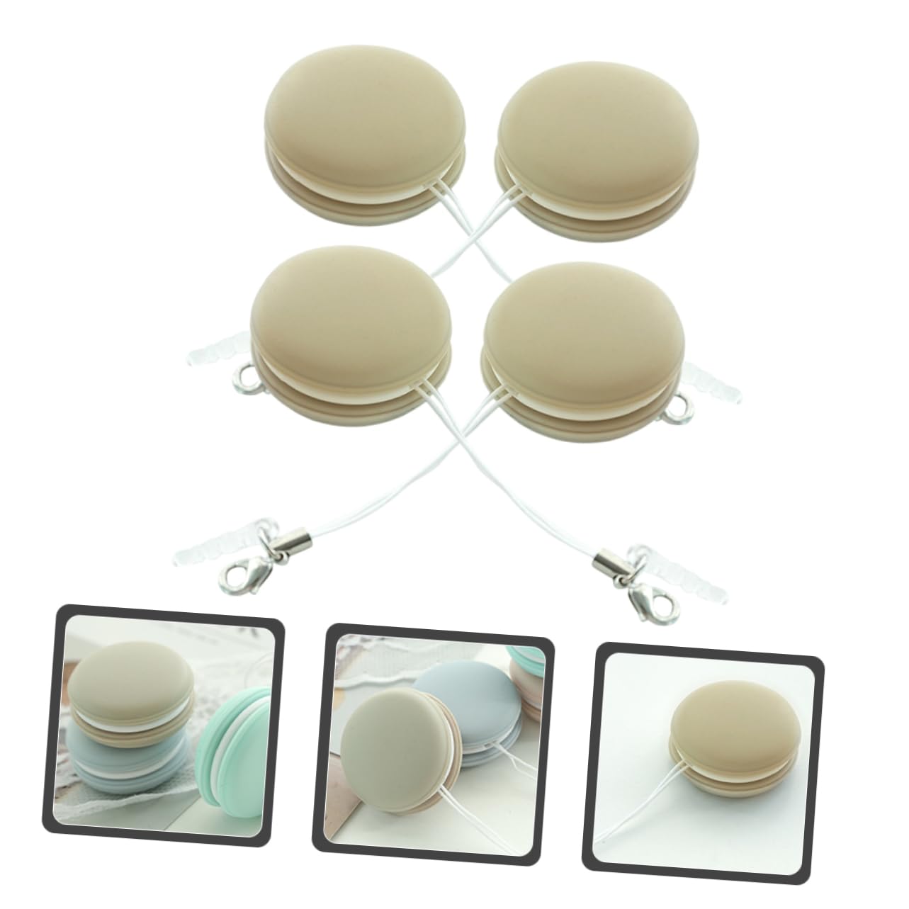 Uonlytech 5 Sets Elektronische Tücher Macaron-förmiger Linsenreiniger Streak Für Brillen Telefonbildschirme 4 Stück * 5