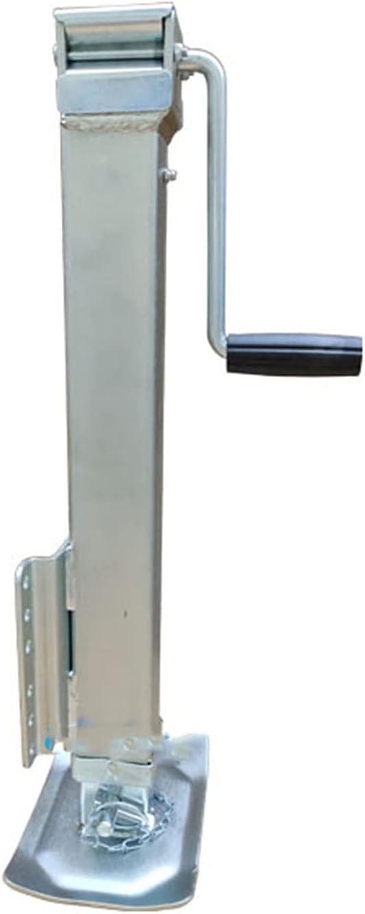 Manual Jack, Square Bolt ON Jack with Footplate Heavy Duty Utility Boat Trailer Drop Leg Weld ON Jack Stand 7000lbs Side Wind