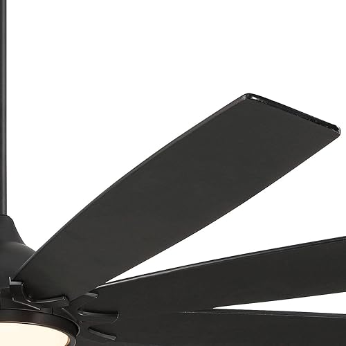 Miniatura 5 de Casa Vieja Ventilador de techo industrial Tahoe Breeze de 72 pulgadas para interiores y exteriores con luz LED, control remoto de madera de nogal