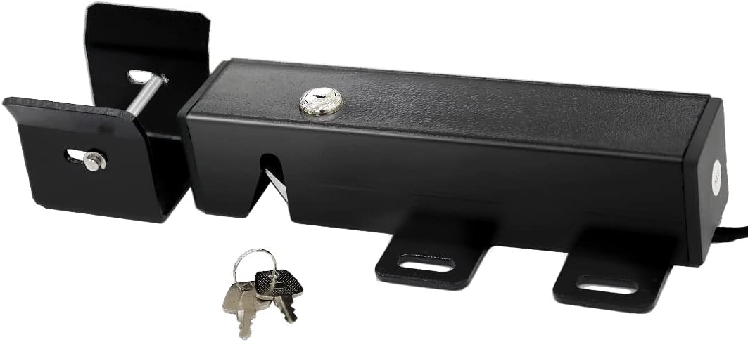 TOPENS ET24 Electric Gate Lock for 24VDC Automatic Swing Gate Opener Motor Gate Operator System Device Safe Security Outdoor Waterproof Black