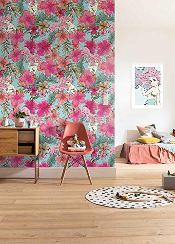 Komar Disney Photo Wallpaper Ariel - Size 200 x 280 cm - Children's Room/Baby Room Decoration Wallpaper, Colourful, 280 x 200 cm