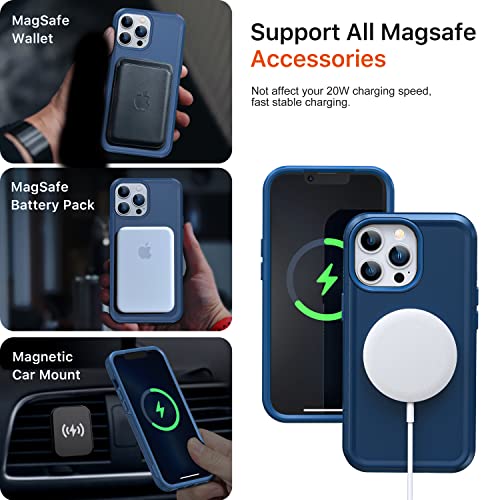 Risubo Magnetic Case for iPhone 13 Pro Max, [Tempered Glass Screen Protector & Camera Lens Protector] [Compatible with MagSafe] [Dropproof] Heavy-Duty Tough Rugged Shockproof Protective Phone Case by Risubo - Used condition - Image 2