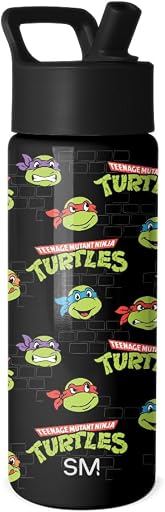 Simple Modern Simple Modern TMNT Kids Water Bottle & Toddler Cup | 18oz | Insulated Stainless Steel Teenage Mutant Ninja Turtles Toddler Water with Straw | Spill Proof for School, Girls, Boys (ASIN B09BBJNW8X), rank #10 by monthly sales volume for 'Ninja Turtles Toys' on Amazon