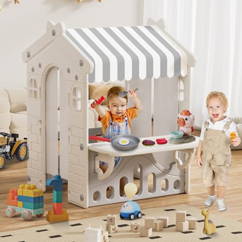 Bierum FE-YE-QKL01-1129 Kids Playhouse With Cute Kids Pretend Play Kitchen Toys Set cover
