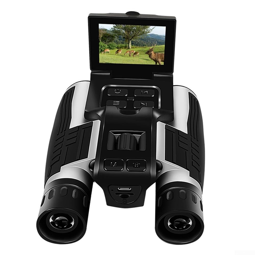 Binocolo digitale 12x32 con fotocamera 2.5K per bird watching, video registratore HD schermo LCD escursionismo viaggio