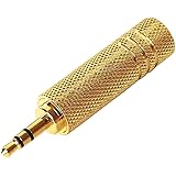 フジパーツ 6.3mm ステレオ標準ジャック(メス) ー3.5mm ステレオミニプラグ(オス) 変換プラグ PLG-N5505