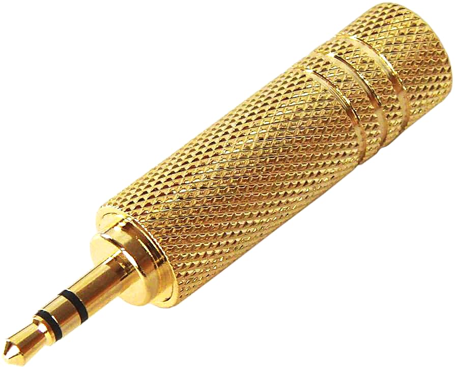 0405　両耳　3.5×21mmゴールド Amazon | フジパーツ 6.3mm ステレオ標準ジャック(メス) ー3.5mm