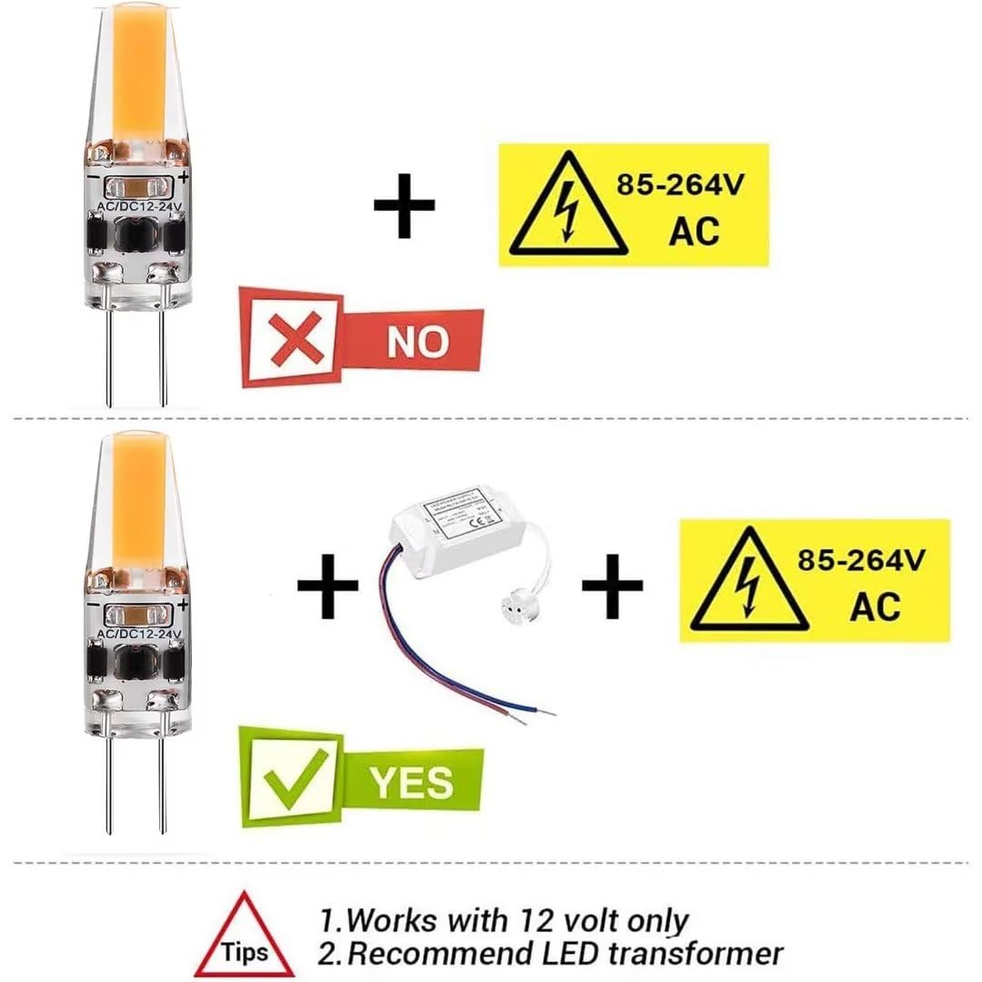 3W G4 LED Lampen Dimmbar, G4 LED Birnen Ersatz für 30W Halogenlampen, Neutralweiß 4000K, 12V AC/DC, 300 LM, 360°Abstrahlwinkel, G4-Sockel Niedervolt Halogenlampe, 20er Pack