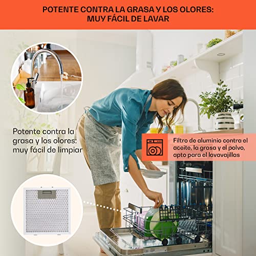 Klarstein-Campana-Extractora-Colgante-Isla-Cocina-Flujo-de-aire-de-558mh-Temporizador-Extractor-de-Cocina-Ajustable-Campanas-Extractoras-Cocina-de-3-modos-Campana-Recirculacion-Filtros-Carbono
