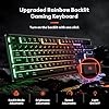 Redragon K521 Upgrade Rainbow LED Gaming Keyboard, 104 Keys Wired Mechanical Feeling Keyboard with Multimedia Keys, One-Touch Backlit, Anti-Ghosting, Compatible with PC, Mac, PS4/5, Xbox #1