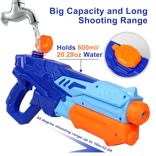 MOZOOSON Water Pistol Gun for Kids and Adult, Powerful Water Pistol with 600ML Moisture Capacity | 26ft - 33ft Long Range Squirt Gun, Blaster Toy Pool Toys - Image 4