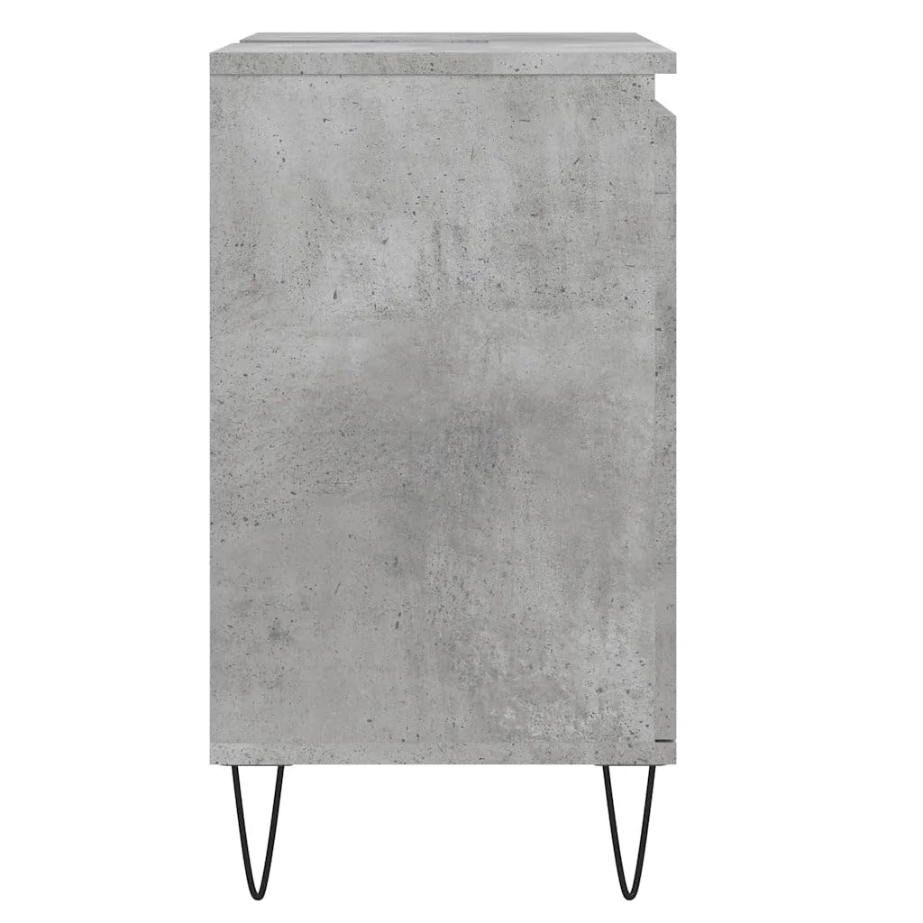 Helloshop26 Armoire de Salle de Bain Design Moderne Grand Rangement 58 x 33 x 60 cm en Bois Gris béton 02_0049024
