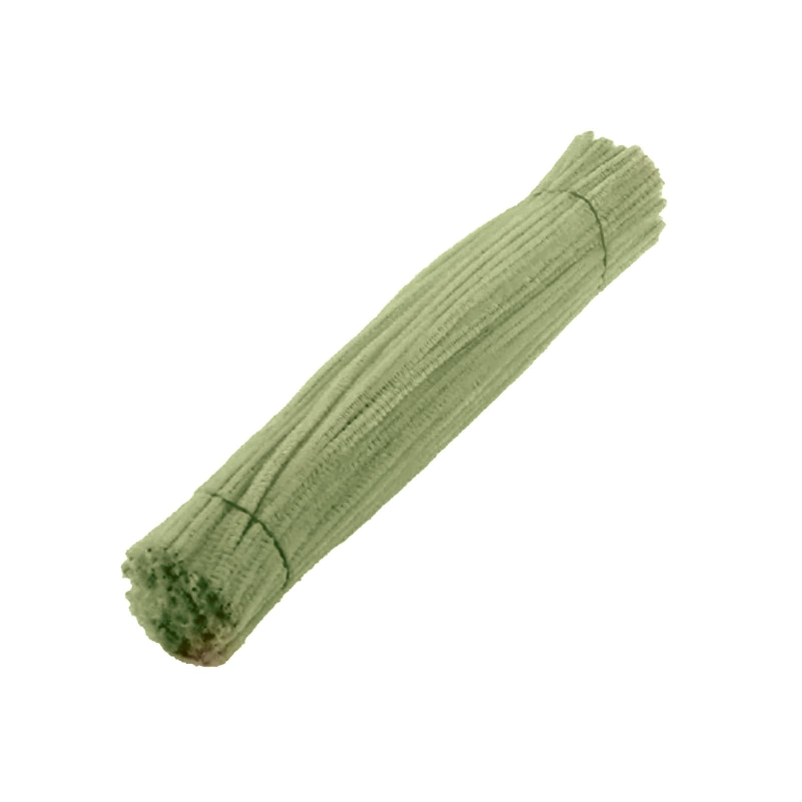 Kit DIY Cure-pipes En Forme De Cœur - Bâtons Chenille Vert Clair Pour Créer Bijoux, Décorations, Loisirs Créatifs