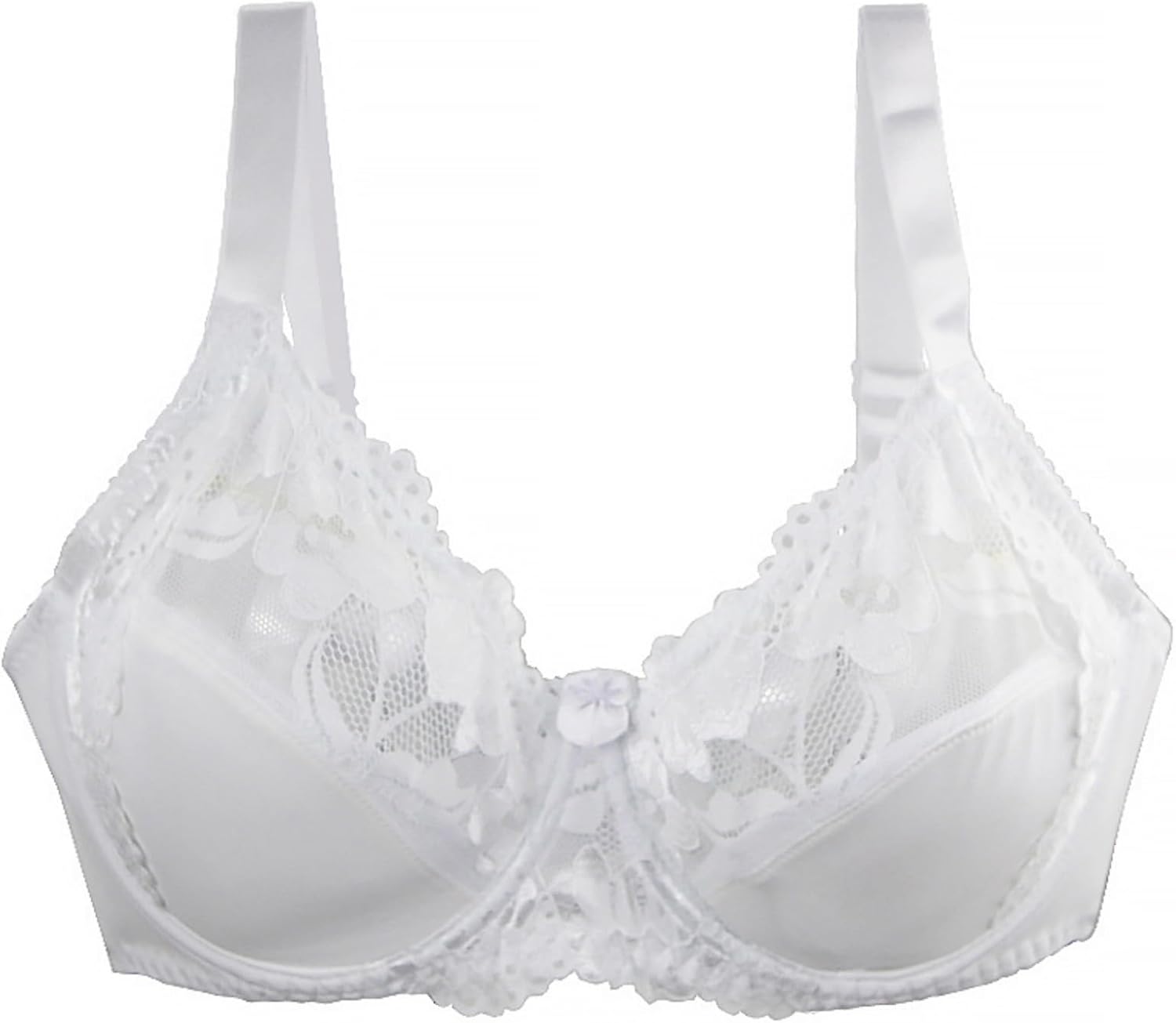 Sexy Lace Bra for Women Minimizer Plus Size Unlined Gathering Bra Comfy Adjustable Strap Push Up Everyday Bras