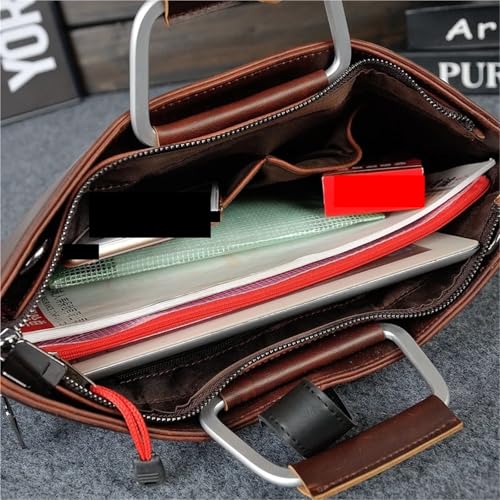 Leather Briefcase for Women Business Briefcase Male Crossbody Shoulder Bag Men Laptop Bag Man Handbag Briefcases3