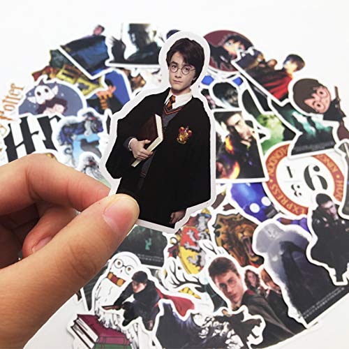 Image of Rousrie - 50 Pieces Vinyl Waterproof Wall Stickers for Kids Random Size, (Harry Potter), Multicolor