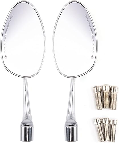 Evomosa Espejo retrovisor universal CNC 0.315 in0.394 in espejo retrovisor lateral retrovisor ajustable