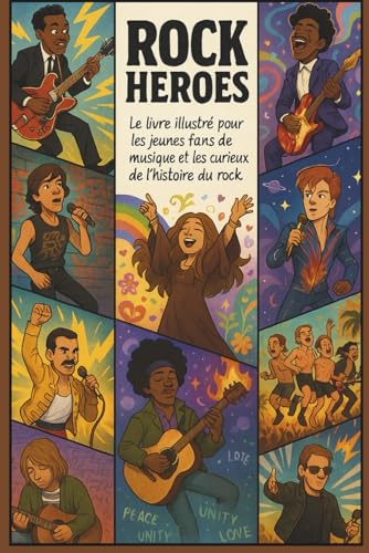 Rock Heroes: Le livre illustré pour les jeunes fans de musique et les curieux de l'histoire du Rock